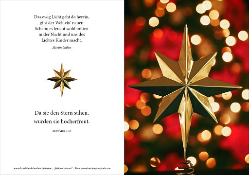 Weihnachtskarte „Weihnachtsstern“