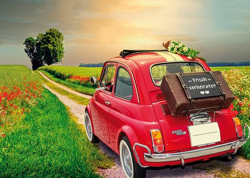 Hochzeitskarte „Frisch verheiratet“ + Namen