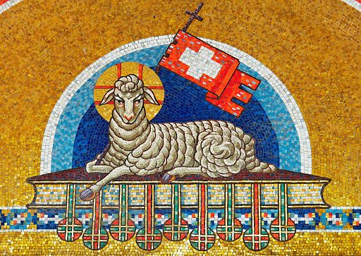 Osterkarte mit Ostermosaik