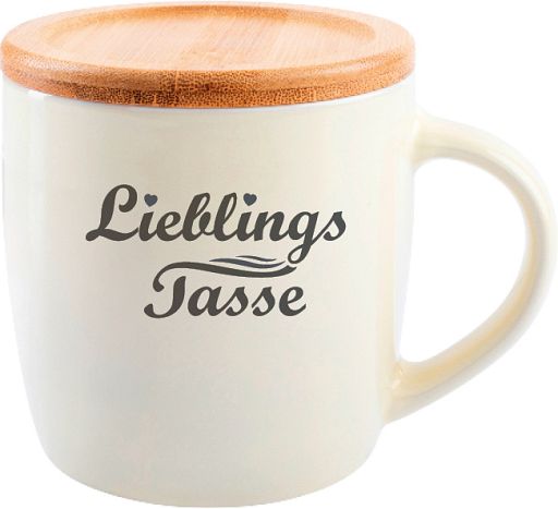 Lieblingstasse mit Bambusdeckel, 370 ml