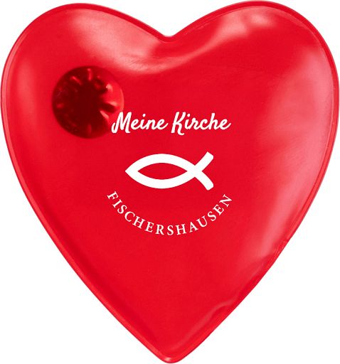 Gel-Handwärmer Herz, individuell bedruckt