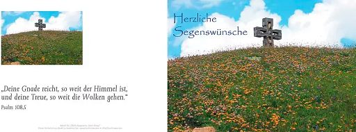 Klappkarte Stein-Kreuz