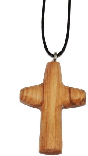 Olivenholzkette „Kreuz“ aus echtem Olivenholz
