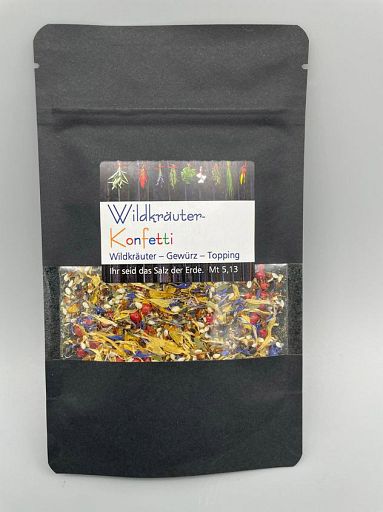 Wildkräuter - Konfetti mit Bibelvers „Ihr seid das Salz der Erde. Mt 5,13“