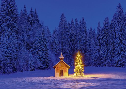 Alster-Weihnachtskarte Kapelle