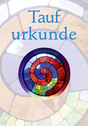 10er Set PC-Taufurkunde für Kinder Motiv Hundertwasser