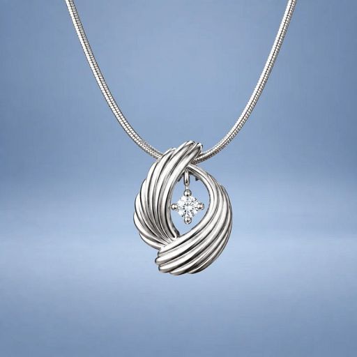 Flügelanhänger „Evrah“ mit Zirkonia inkl. Kette, Silber