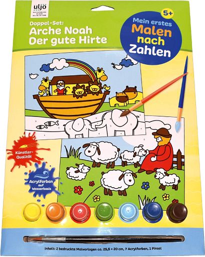 Mein erstes Malen nach Zahlen-Set - Arche Noah und Der gute Hirte