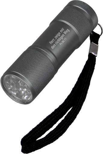 LED-Taschenlampe, grau