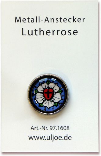 Metall-Anstecker Lutherrose
