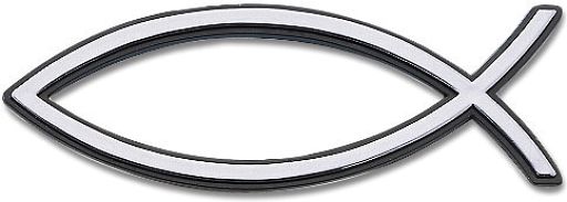 Reliefaufkleber Fisch, 13 cm