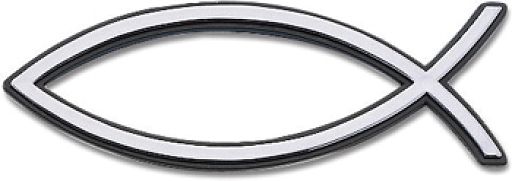 Reliefaufkleber Fisch, 7 cm