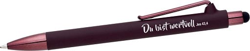 Kugelschreiber Soft mit Touch-Pen, burgunder