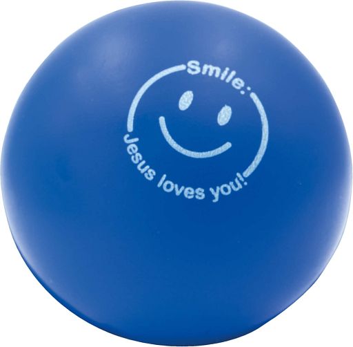 Softball Smiley, blau