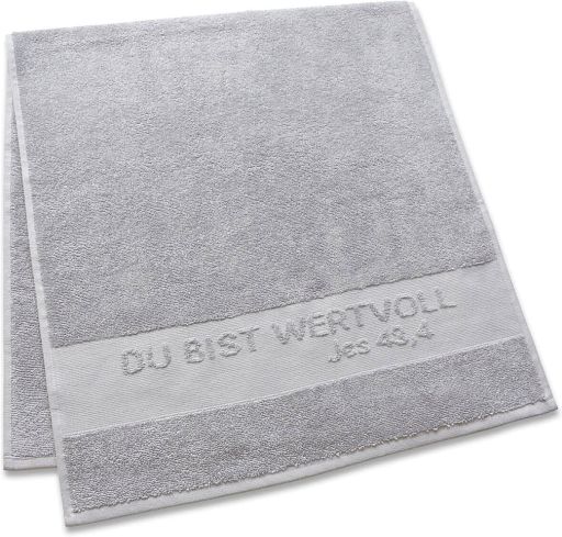 Handtuch „wertvoll“, grau