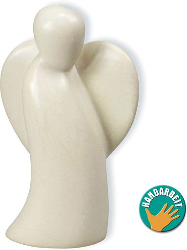 Begleitender Schutzengel aus Speckstein, natur