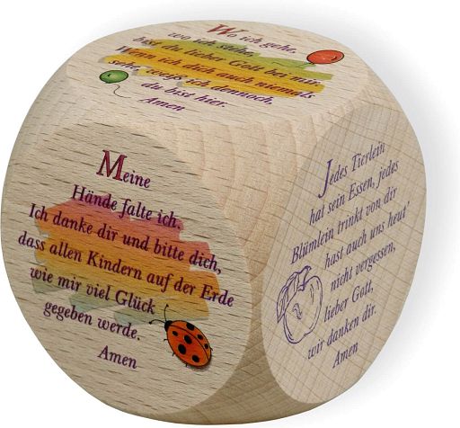 Gebetswürfel, 6cm, Kindergebete