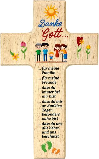 Holzkreuz - Dankesgebet
