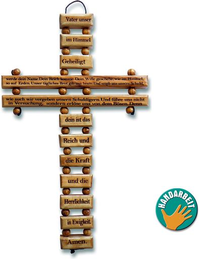 Holzkreuz Vaterunser