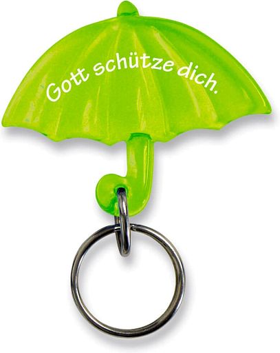 Schlüsselanhänger - Schirm, grün