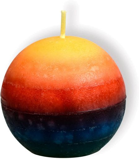 Regenbogenkerze Kugel