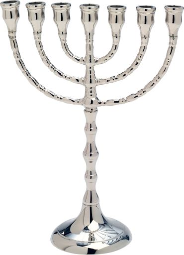 Menora 25 cm, silberfarben