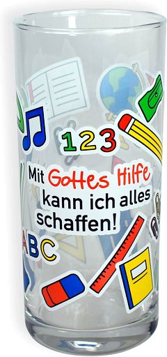 Trinkglas Mit Gottes Hilfe
