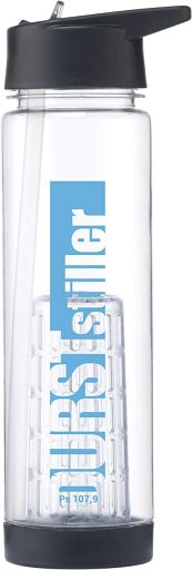 Trinkflasche mit Einsatz, schwarz
