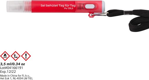 Lanyard mit Handsprühflasche, rot