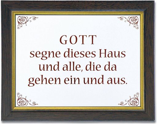 Keramikfliese - Gott segne dieses Haus