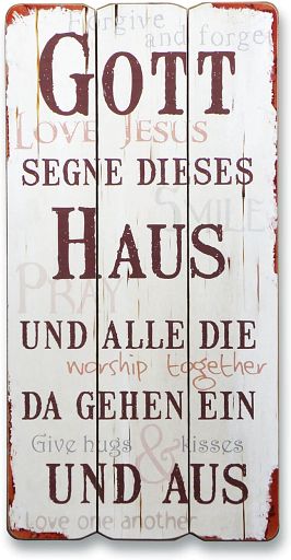 Wandbild Gott segne dieses Haus