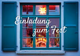 Weihnachtskarte „Einladung zum Fest“: Advent/Weihnachten