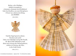 Weihnachtskarte „Engel aus Noten“