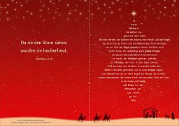 Weihnachtskarte mit Weihnachtsgeschichte