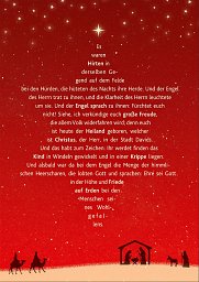 Weihnachtskarte mit Weihnachtsgeschichte