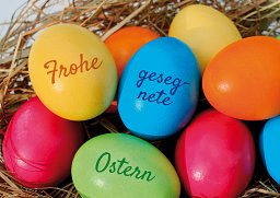 Osterkarte mit Osternest