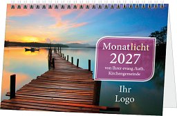 Monatlicht 2027 Tischkalender mit Logo