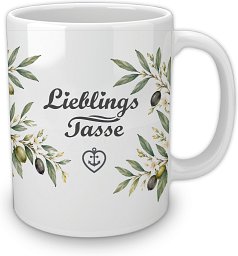 Lieblingstasse mit Namen, Olivenzweige
