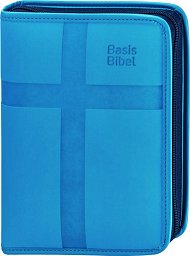 BasisBibel. Die Kompakte. Kunstlederhülle mit Reißverschluss. hellblau