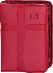 BasisBibel. Die Kompakte. Kunstlederhülle mit Reißverschluss. rot
