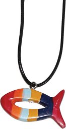 Halskette Regenbogen-Fisch