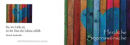 Klappkarte Da, wo Liebe ist, ist der Sinn des Lebens erfüllt - Dietrich Bonhoeffer (viele Anlässe)
