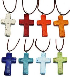 Halskette „Kreuz“ Speckstein