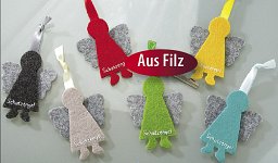 Filz-Anhänger Schutzengel mit Band