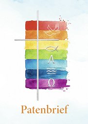 10er Set Patenbrief Motiv Regenbogen