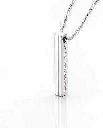 Anhänger „Ps. 121 CUSTODIAT“ mit Kette & Gravur, Damen silber: Geschenke für Frauen
