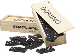 Domino-Spiel in Holzbox