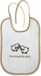 Lätzchen Schäfchen Gott sorgt für dich, beige