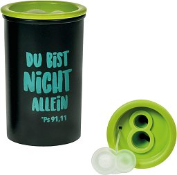 Doppel-Anspitzer mit Behälter aus recyceltem Material, grün