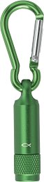 Taschenlampe mit Karabiner - Ichthys, grün